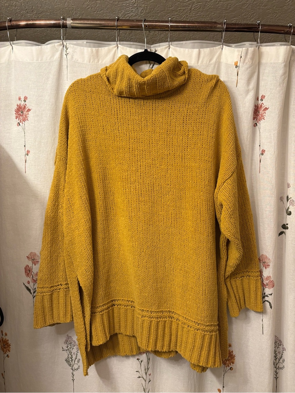 aerie Mustard Yellow Oversized Turtleneck Sweater
